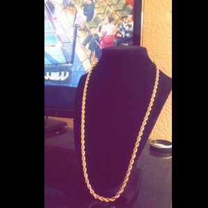 14k gold rope jewelry necklace